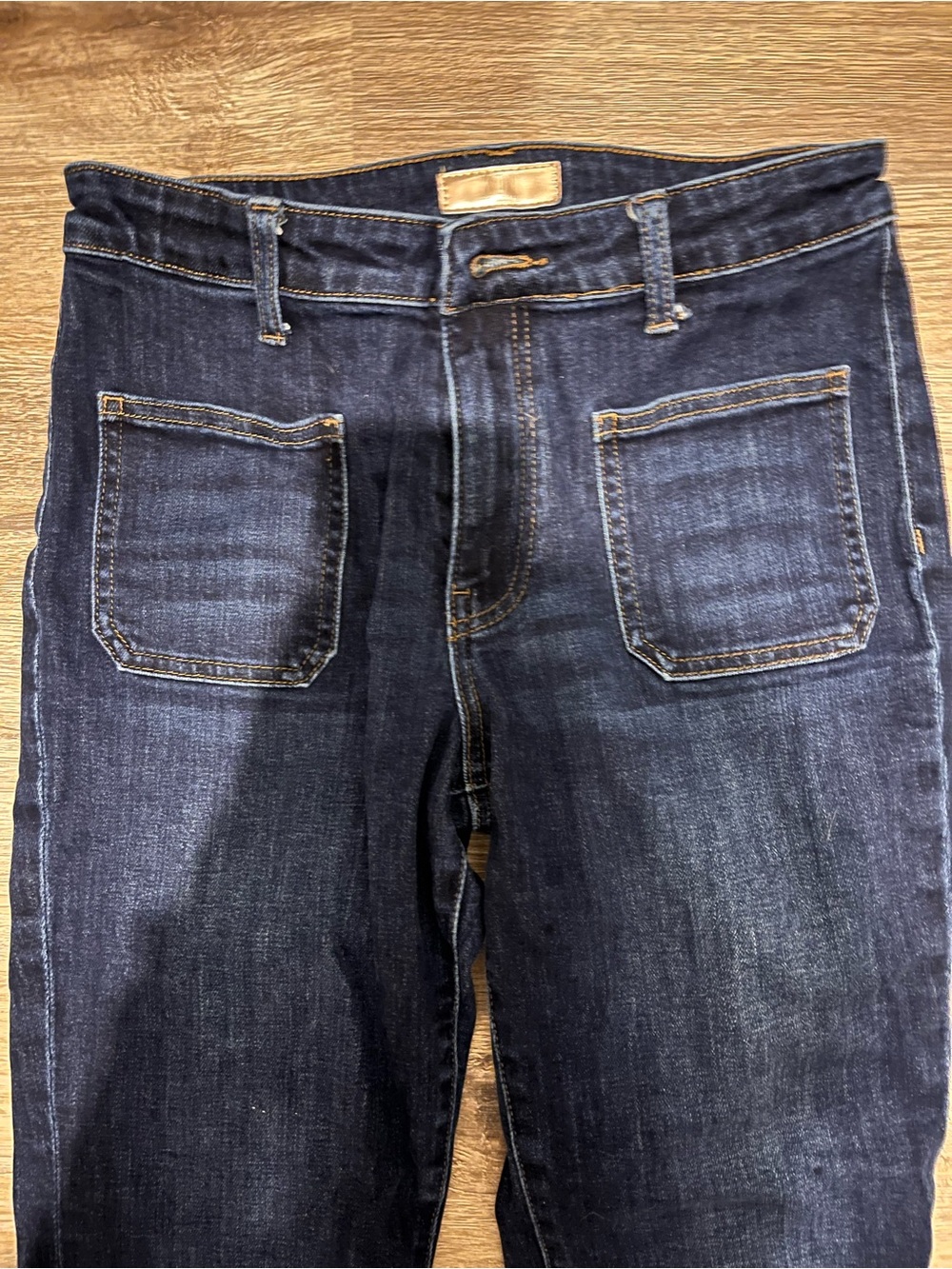 Kut from the Kloth Men's Indigo Relaxed Jeans with Front Patch Pockets